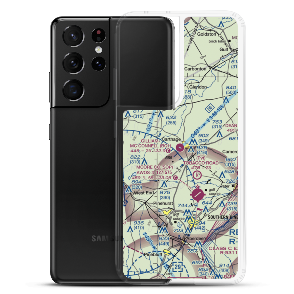 Gilliam-Mc Connell Airfield (BQ1) VFR Sectional Samsung Case Samsung Galaxy S21 Ultra model shown