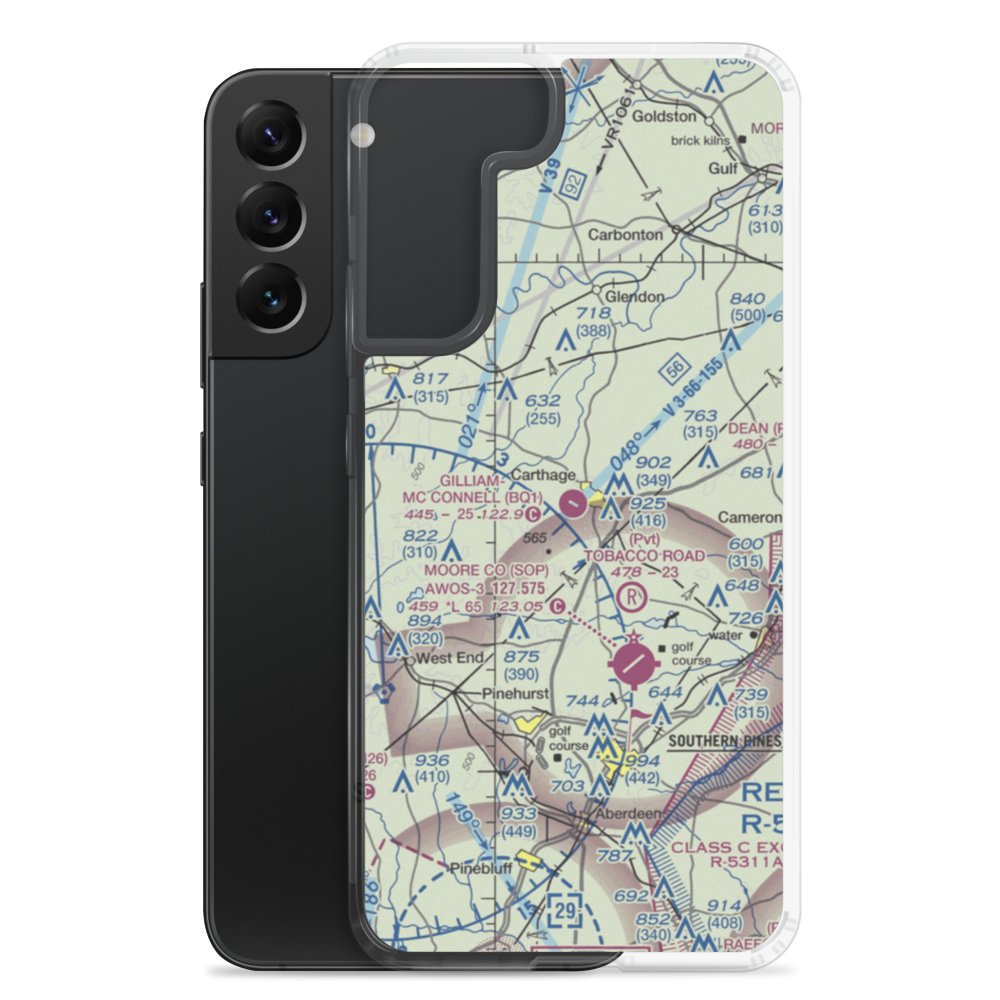 Gilliam-Mc Connell Airfield (BQ1) VFR Sectional Samsung Case Samsung Galaxy S22 Plus model shown