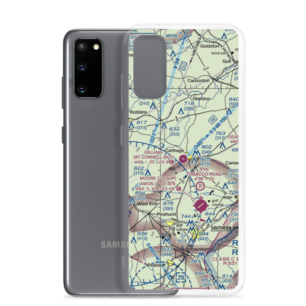 Gilliam-Mc Connell Airfield (BQ1) VFR Sectional Samsung Case Samsung Galaxy S20 model shown