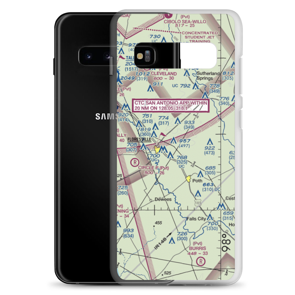 Gillingham Airport (8TE0) VFR Sectional Samsung Case Samsung Galaxy S10+ model shown