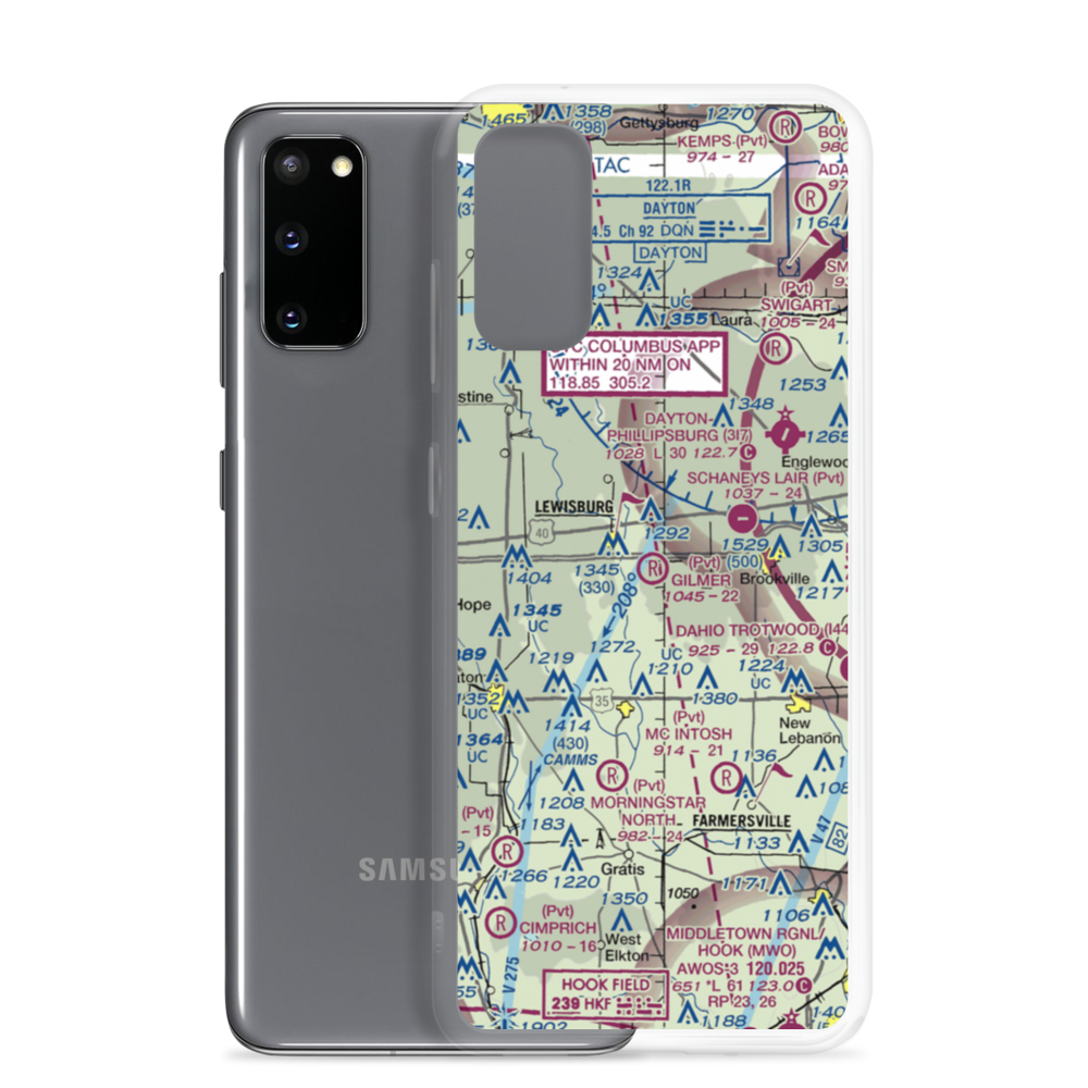 Gilmer Airport (9OA4) VFR Sectional Samsung Case Samsung Galaxy S20 model shown