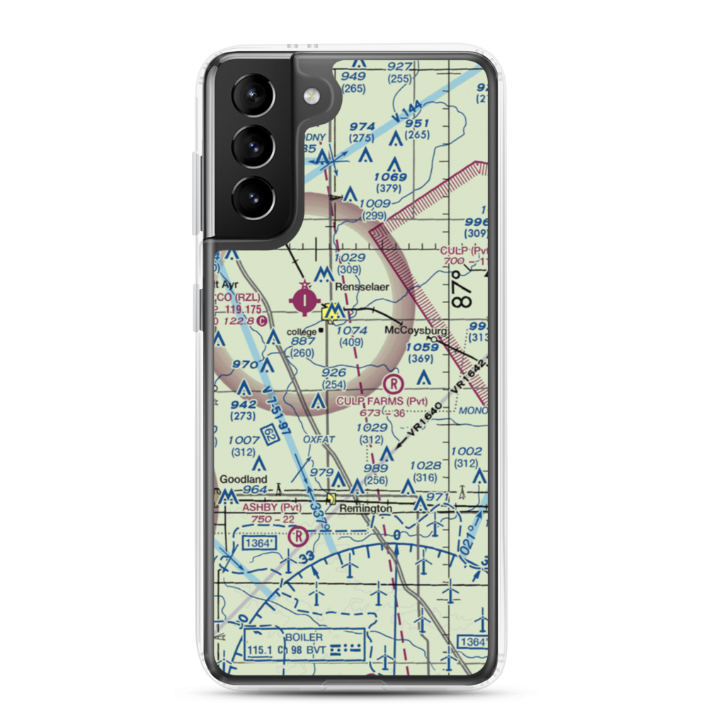 Gilmore Airport (II65) VFR Sectional Samsung Case Samsung Galaxy S21 Plus model shown