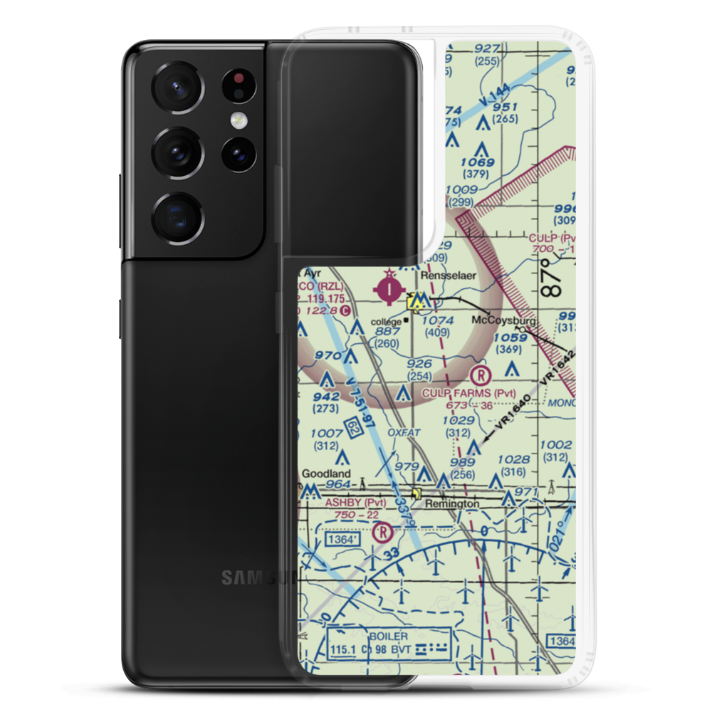 Gilmore Airport (II65) VFR Sectional Samsung Case Samsung Galaxy S21 Ultra model shown