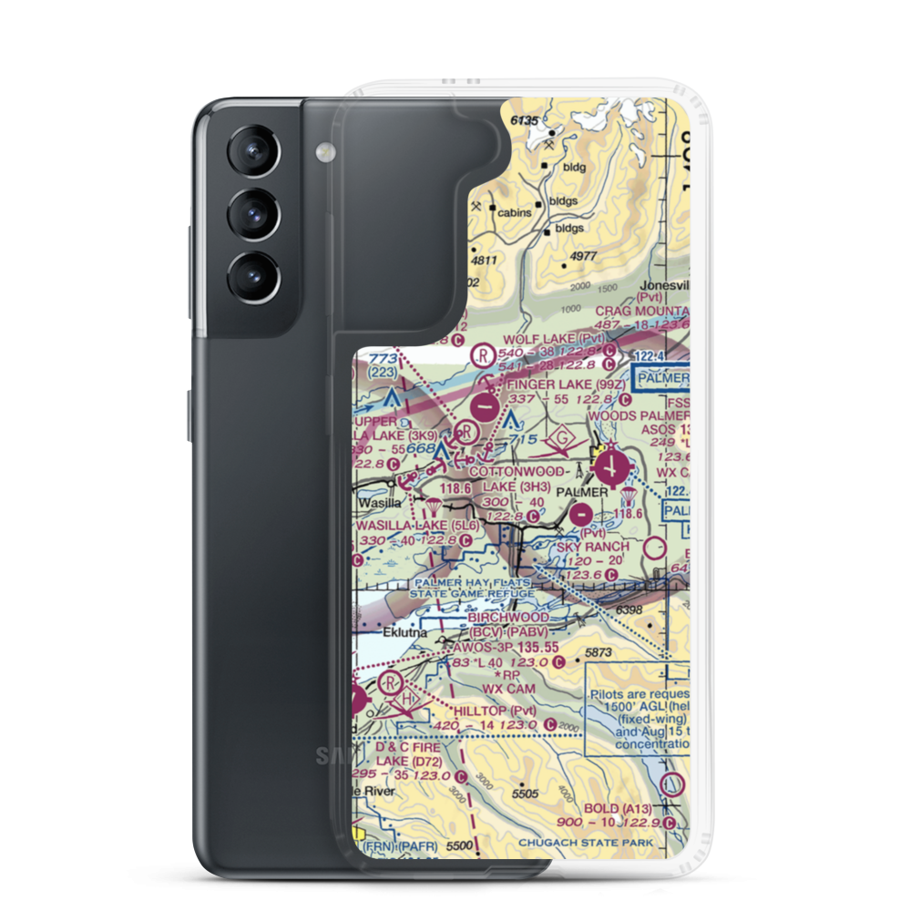 Gilmore Strip (39AK) VFR Sectional Samsung Case Samsung Galaxy S21 model shown