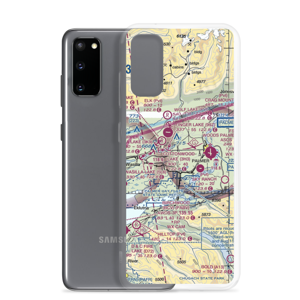 Gilmore Strip (39AK) VFR Sectional Samsung Case Samsung Galaxy S20 model shown
