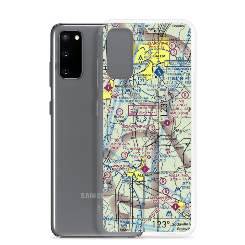 Gilmour Ag Air Airport (OR86) VFR Sectional Samsung Case Samsung Galaxy S20 model shown