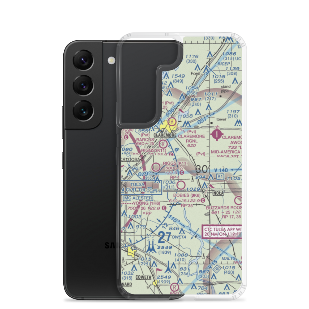 Gilstrap Field (55OK) VFR Sectional Samsung Case Samsung Galaxy S22 model shown