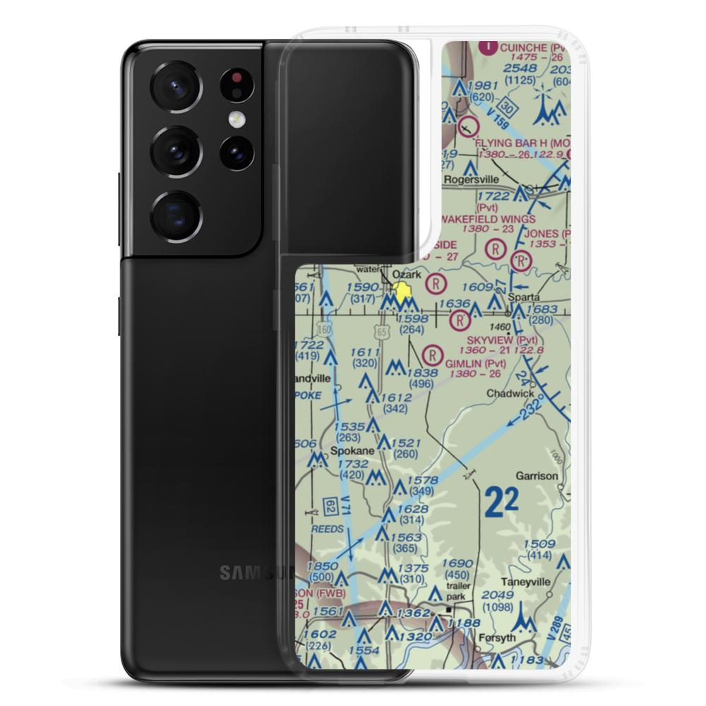 Gimlin Airport (18MO) VFR Sectional Samsung Case Samsung Galaxy S21 Ultra model shown