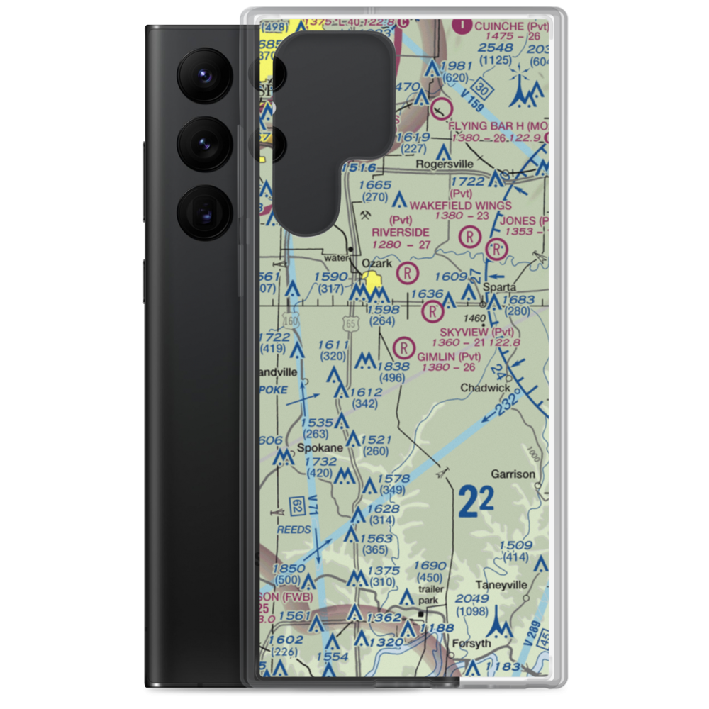Gimlin Airport (18MO) VFR Sectional Samsung Case Samsung Galaxy S22 Ultra model shown