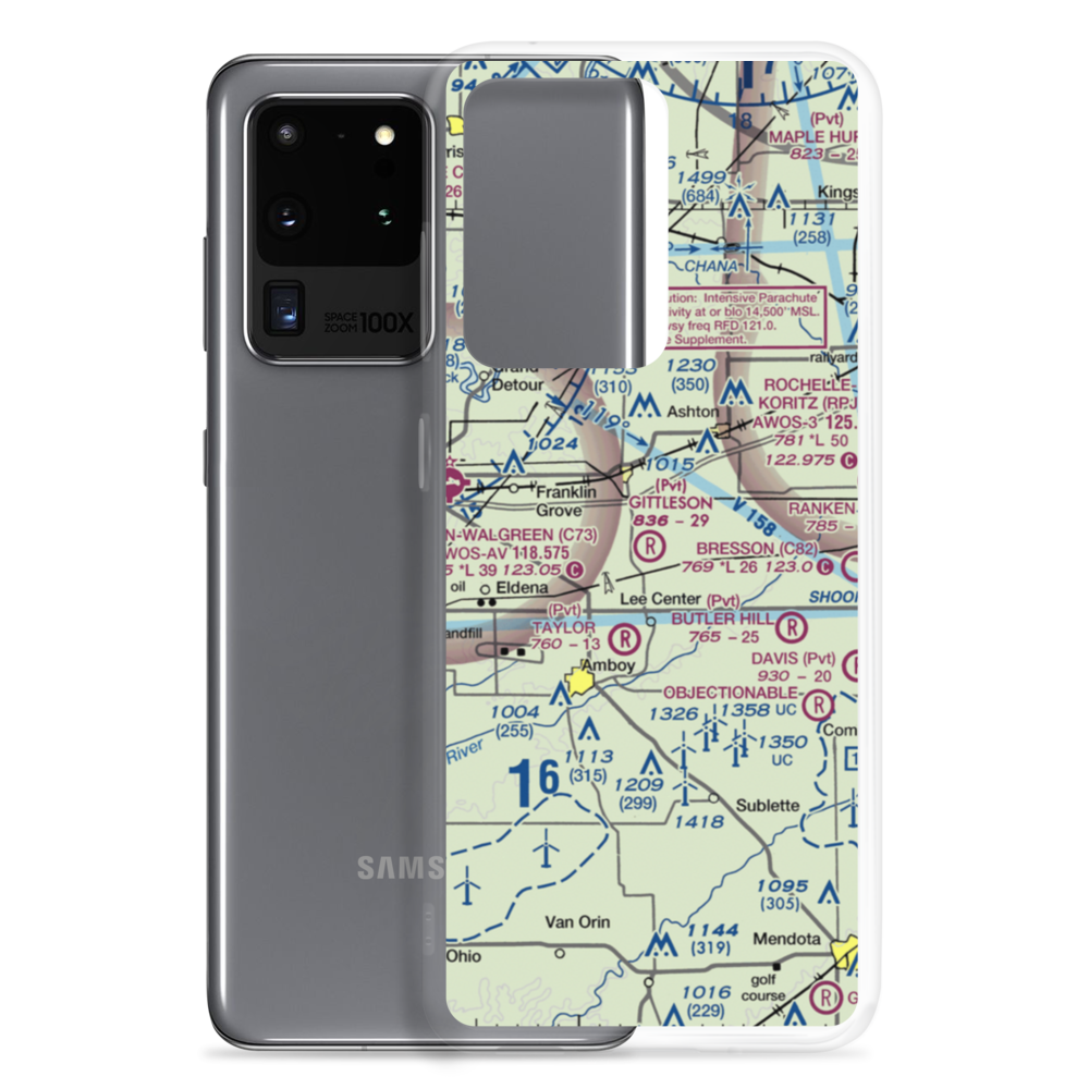 Gittleson Farms Airport (15IL) VFR Sectional Samsung Case Samsung Galaxy S20 Ultra model shown