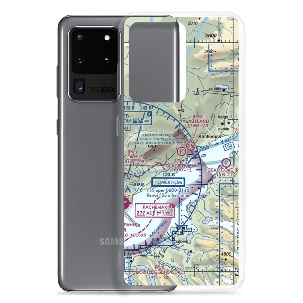 Glacierview Strip (AK17) VFR Sectional Samsung Case Samsung Galaxy S20 Ultra model shown