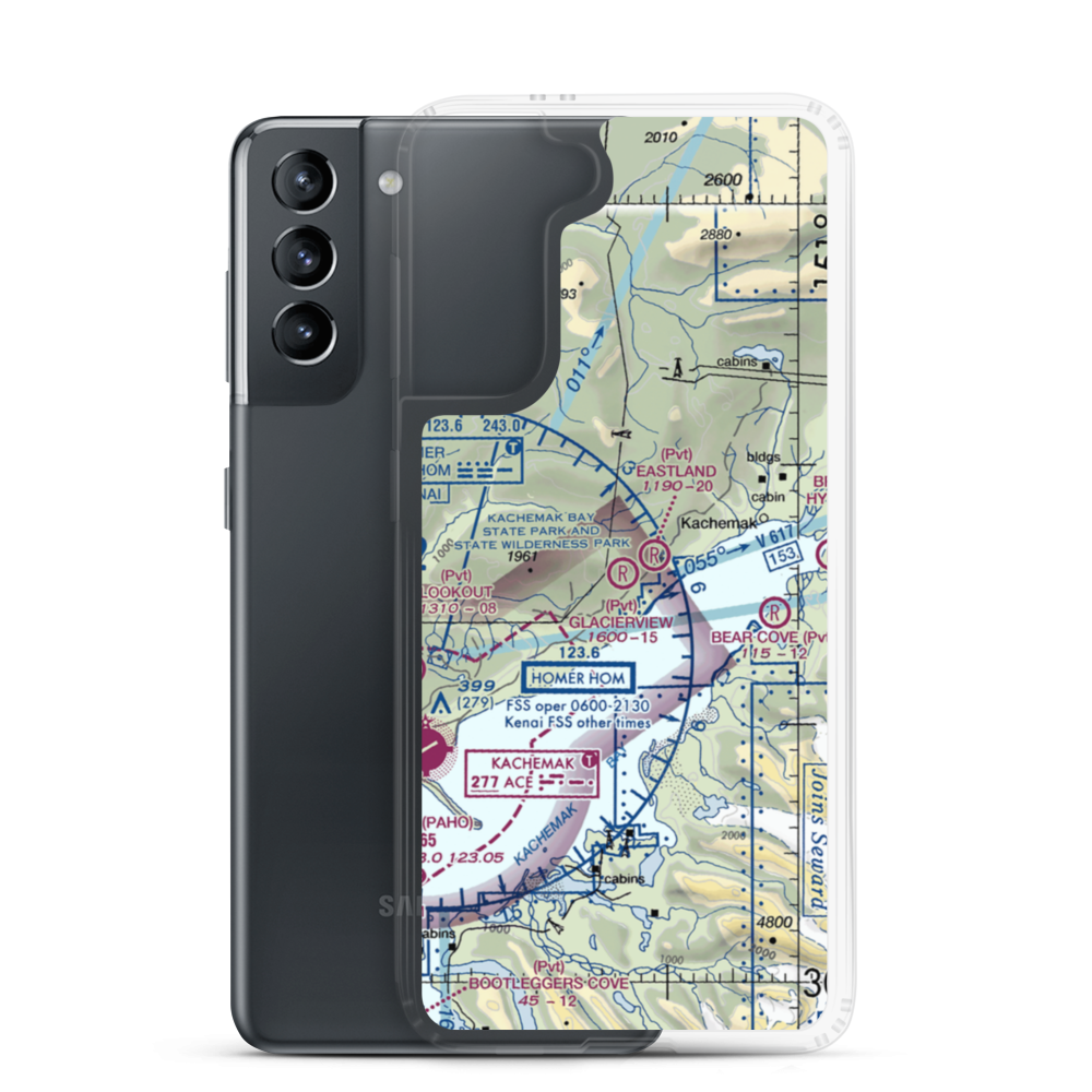 Glacierview Strip (AK17) VFR Sectional Samsung Case Samsung Galaxy S21 model shown