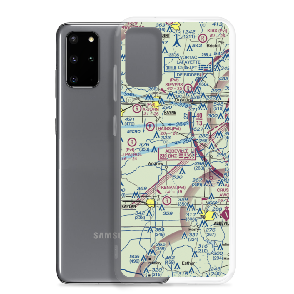 Gladney Airport (7LA4) VFR Sectional Samsung Case Samsung Galaxy S20 Plus model shown
