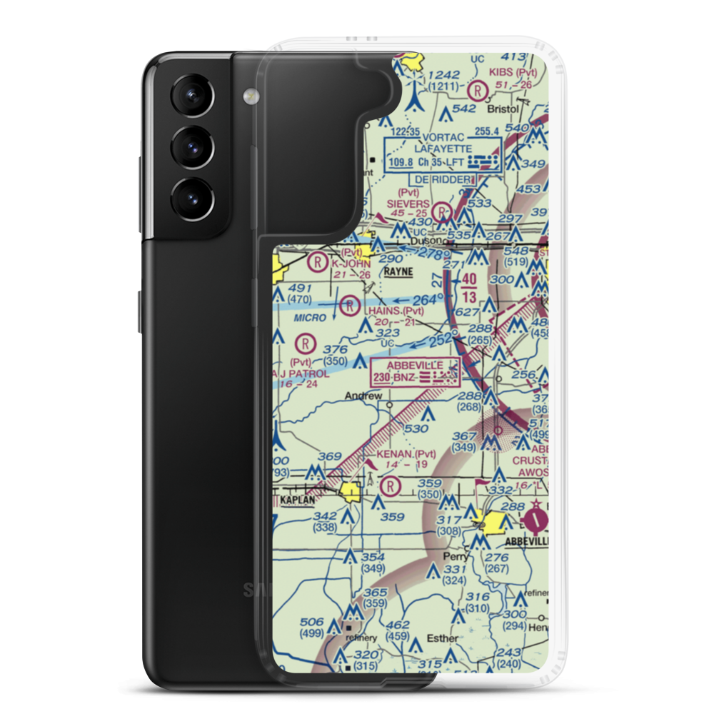 Gladney Airport (7LA4) VFR Sectional Samsung Case Samsung Galaxy S21 Plus model shown