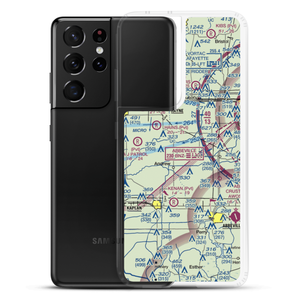 Gladney Airport (7LA4) VFR Sectional Samsung Case Samsung Galaxy S21 Ultra model shown