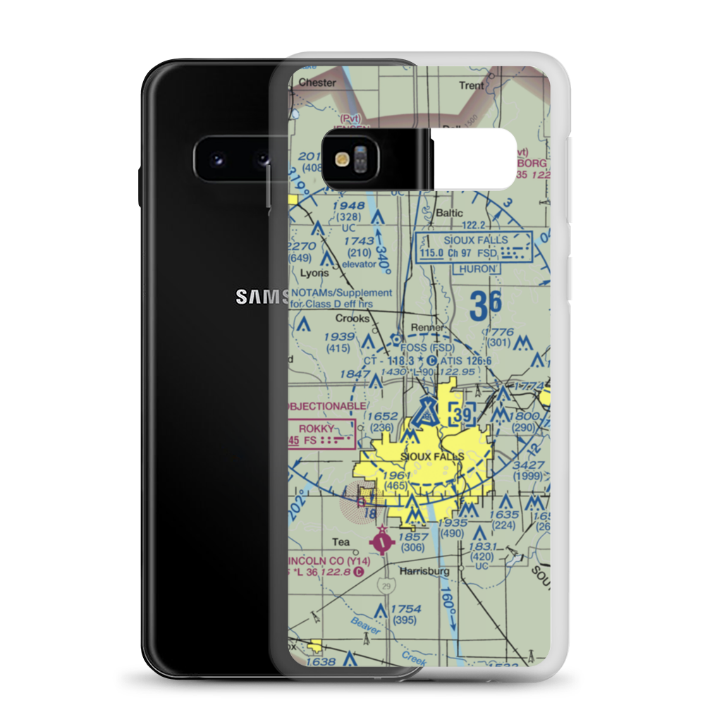 Glawe's Airport (SD99) VFR Sectional Samsung Case Samsung Galaxy S10 model shown