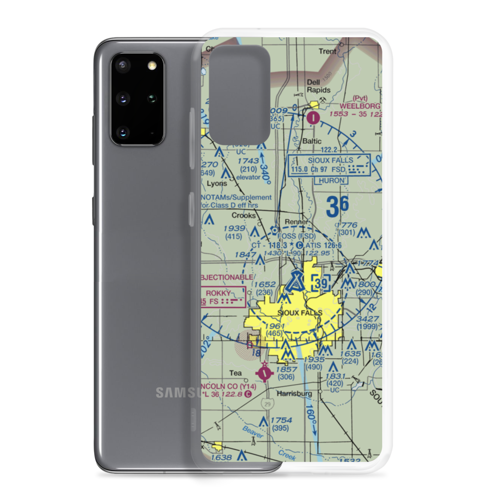 Glawe's Airport (SD99) VFR Sectional Samsung Case Samsung Galaxy S20 Plus model shown