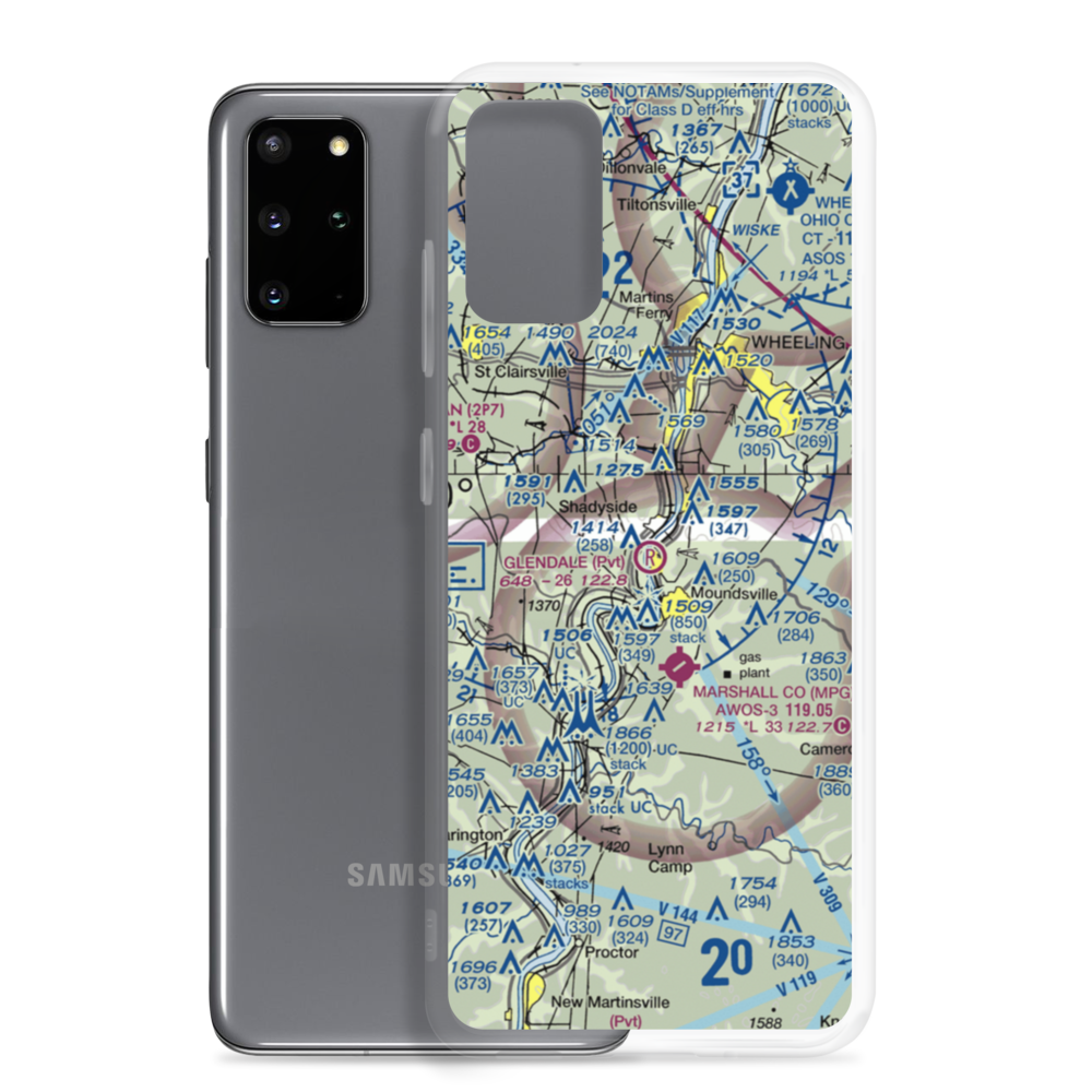 Glendale Fokker Field (GWV) VFR Sectional Samsung Case Samsung Galaxy S20 Plus model shown