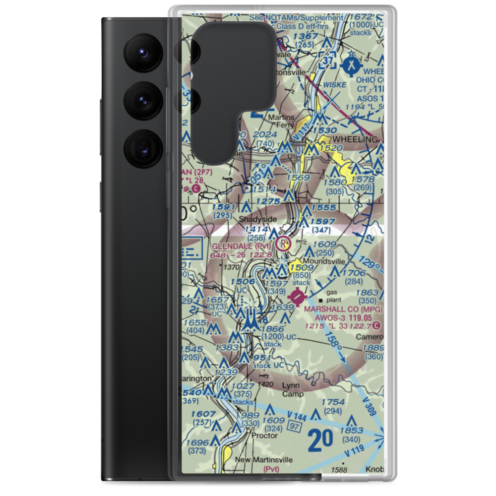 Glendale Fokker Field (GWV) VFR Sectional Samsung Case Samsung Galaxy S22 Ultra model shown
