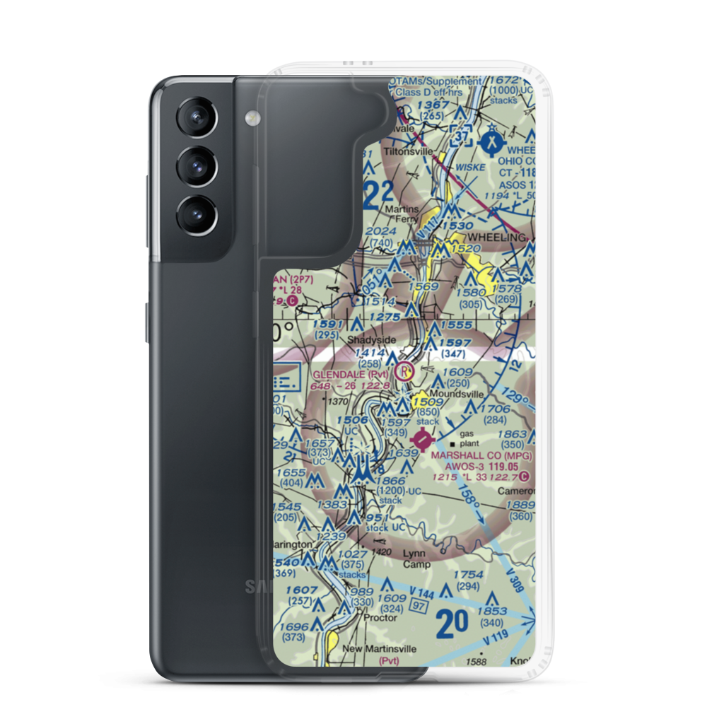 Glendale Fokker Field (WV66) VFR Sectional Samsung Case Samsung Galaxy S21 model shown