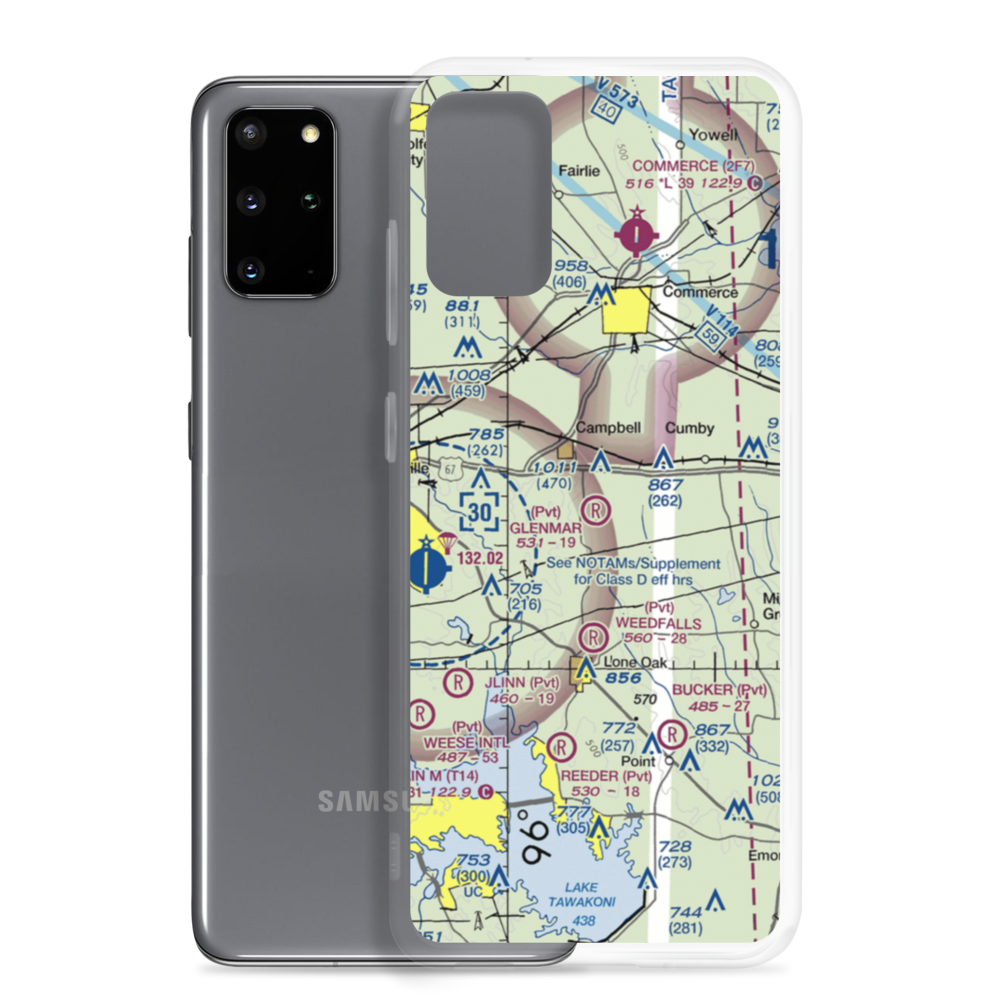 Glenmar Airport (TS11) VFR Sectional Samsung Case Samsung Galaxy S20 Plus model shown