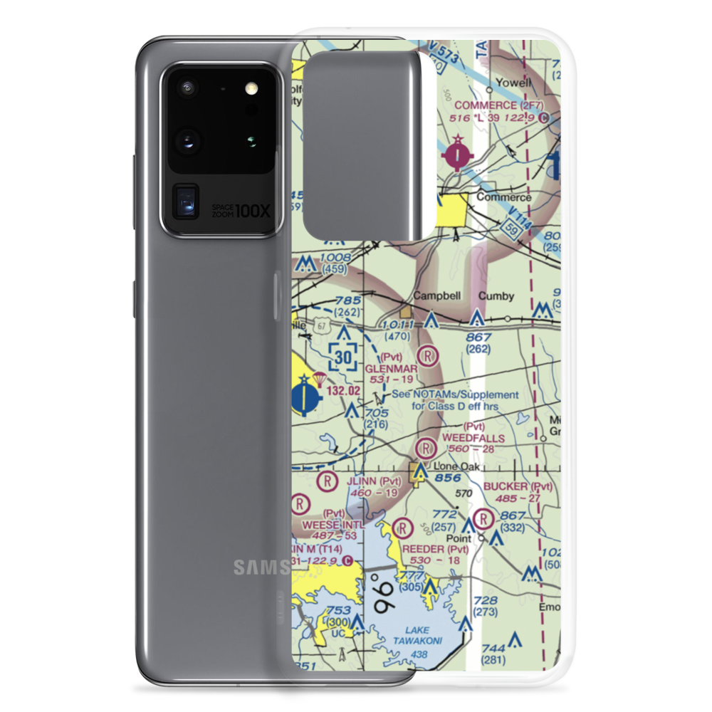 Glenmar Airport (TS11) VFR Sectional Samsung Case Samsung Galaxy S20 Ultra model shown