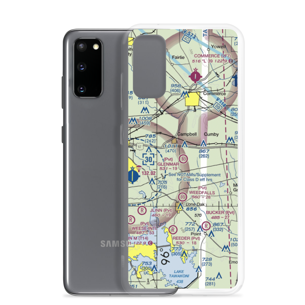 Glenmar Airport (TS11) VFR Sectional Samsung Case Samsung Galaxy S20 model shown