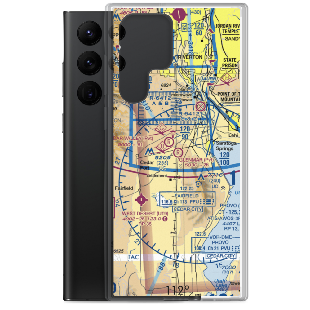 Glenmar Ranch Airport (UT41) VFR Sectional Samsung Case Samsung Galaxy S22 Ultra model shown