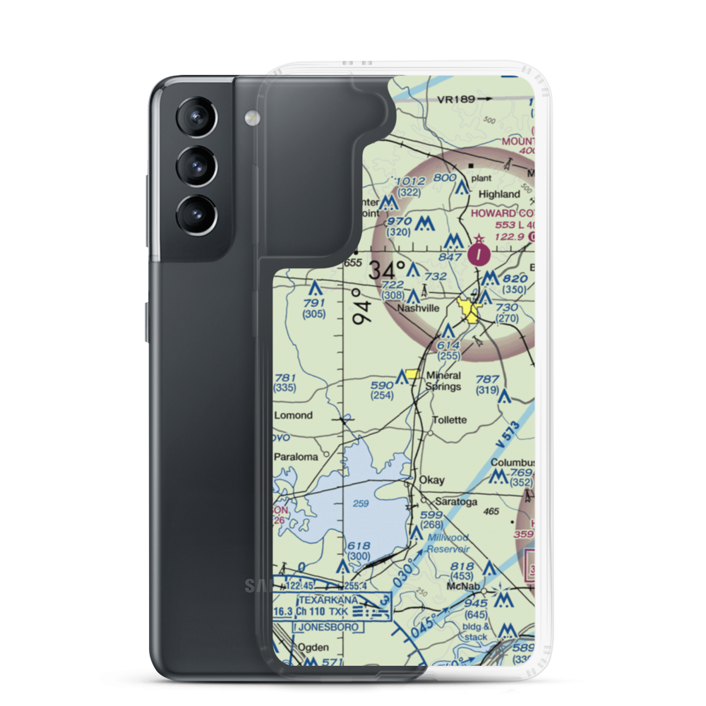 Glenn Winchester Airport (2AR6) VFR Sectional Samsung Case Samsung Galaxy S21 model shown