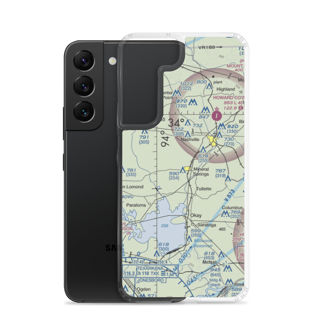Glenn Winchester Airport (2AR6) VFR Sectional Samsung Case Samsung Galaxy S22 model shown