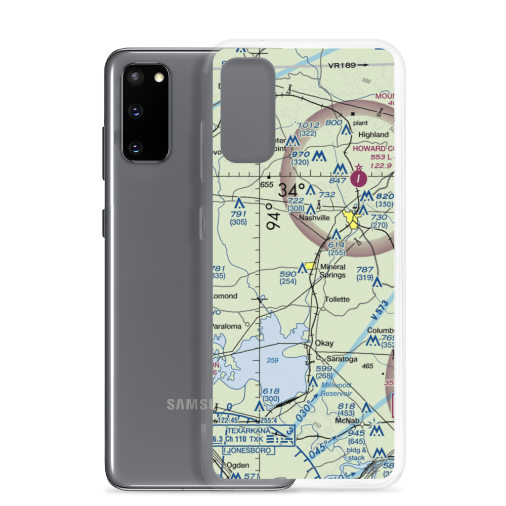 Glenn Winchester Airport (2AR6) VFR Sectional Samsung Case Samsung Galaxy S20 model shown