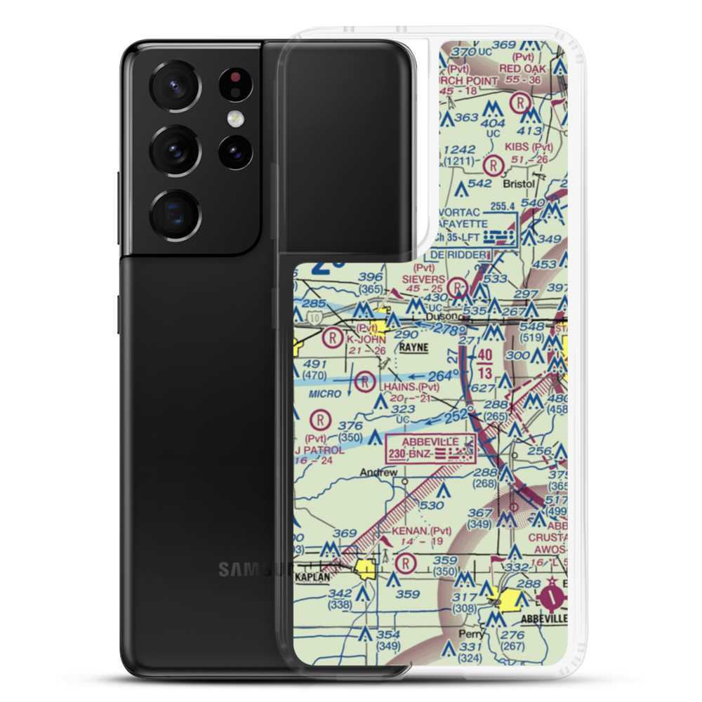 Glenn's Strip Ultralightport (LA75) VFR Sectional Samsung Case Samsung Galaxy S21 Ultra model shown