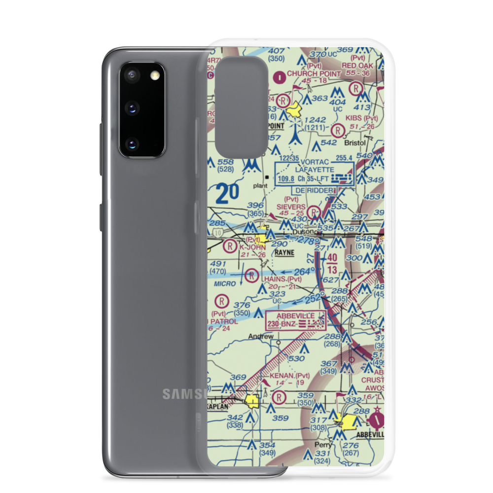 Glenn's Strip Ultralightport (LA75) VFR Sectional Samsung Case Samsung Galaxy S20 model shown