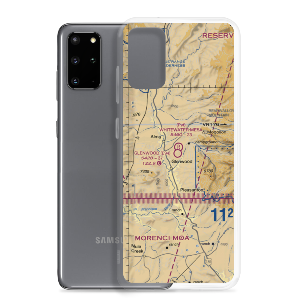 Glenwood Airport (E94) VFR Sectional Samsung Case Samsung Galaxy S20 Plus model shown