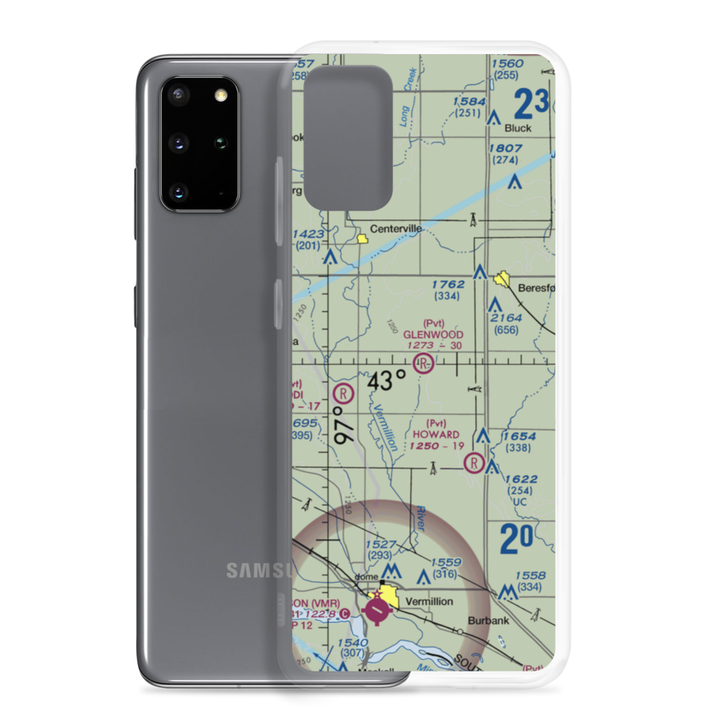 Glenwood Field (SD29) VFR Sectional Samsung Case Samsung Galaxy S20 Plus model shown
