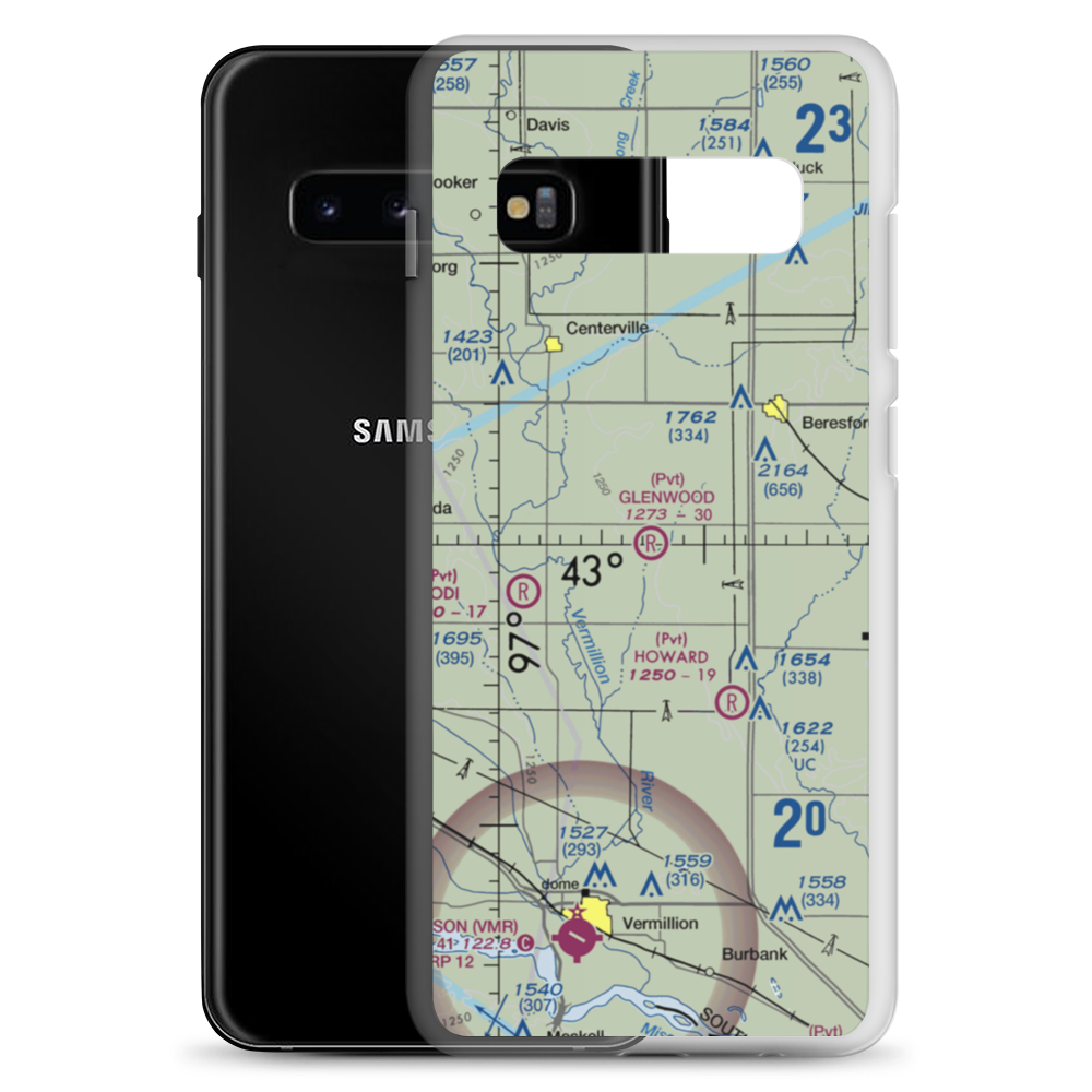 Glenwood Field (SD29) VFR Sectional Samsung Case Samsung Galaxy S10+ model shown