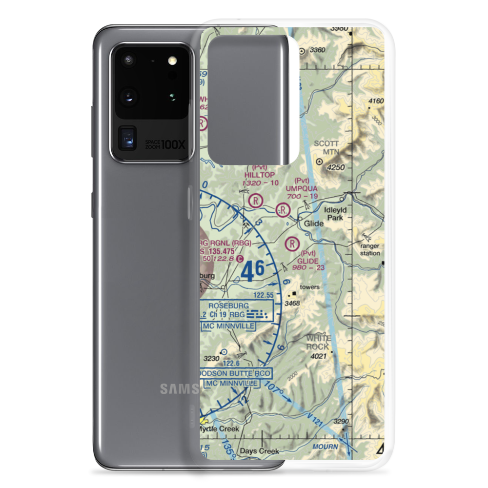Glide Aero Airport (17OR) VFR Sectional Samsung Case Samsung Galaxy S20 Ultra model shown