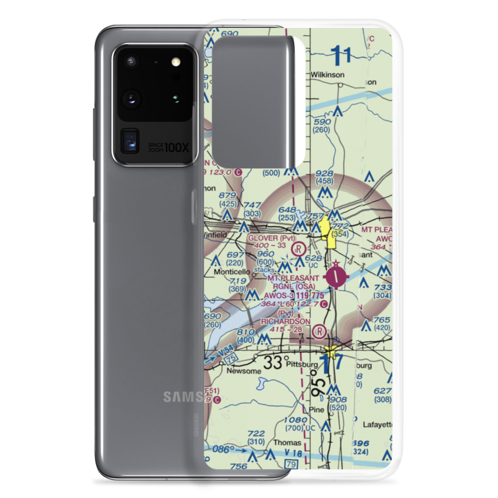 Glover Airport (XS70) VFR Sectional Samsung Case Samsung Galaxy S20 Ultra model shown