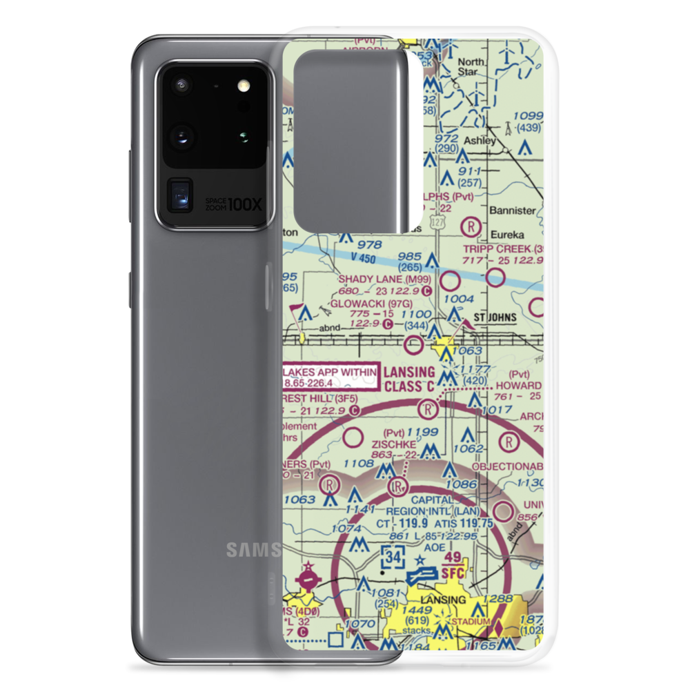 Glowacki Airport (97G) VFR Sectional Samsung Case Samsung Galaxy S20 Ultra model shown