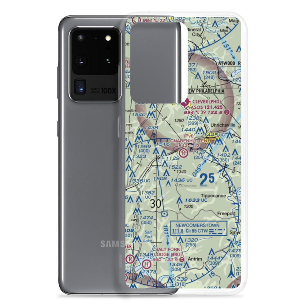 Gnadenhutten Airport (3OH8) VFR Sectional Samsung Case Samsung Galaxy S20 Ultra model shown