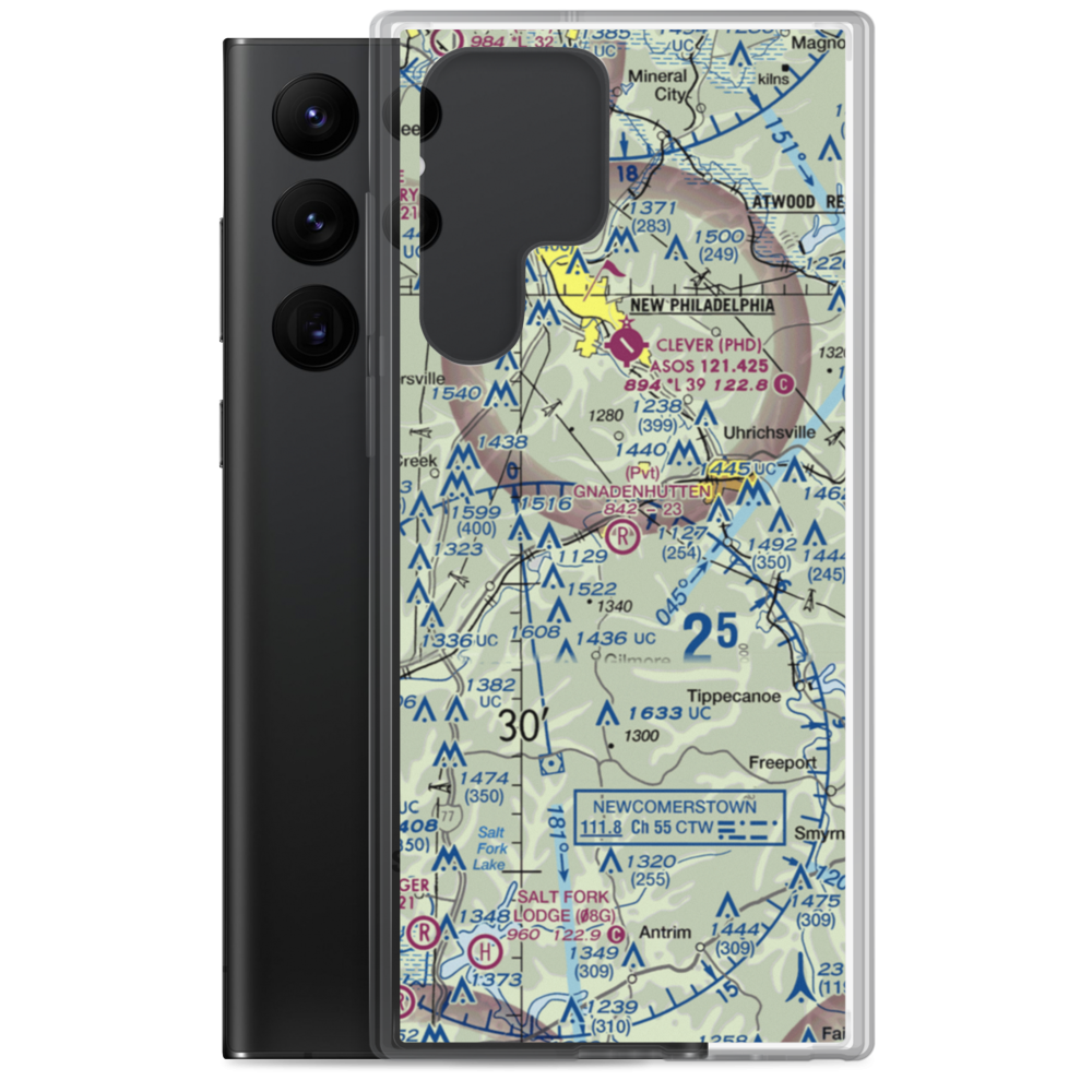 Gnadenhutten Airport (3OH8) VFR Sectional Samsung Case Samsung Galaxy S22 Ultra model shown