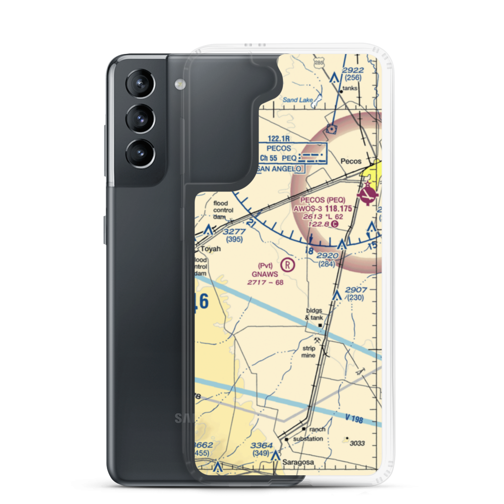 Gnaws Farm Airport (96XA) VFR Sectional Samsung Case Samsung Galaxy S21 model shown