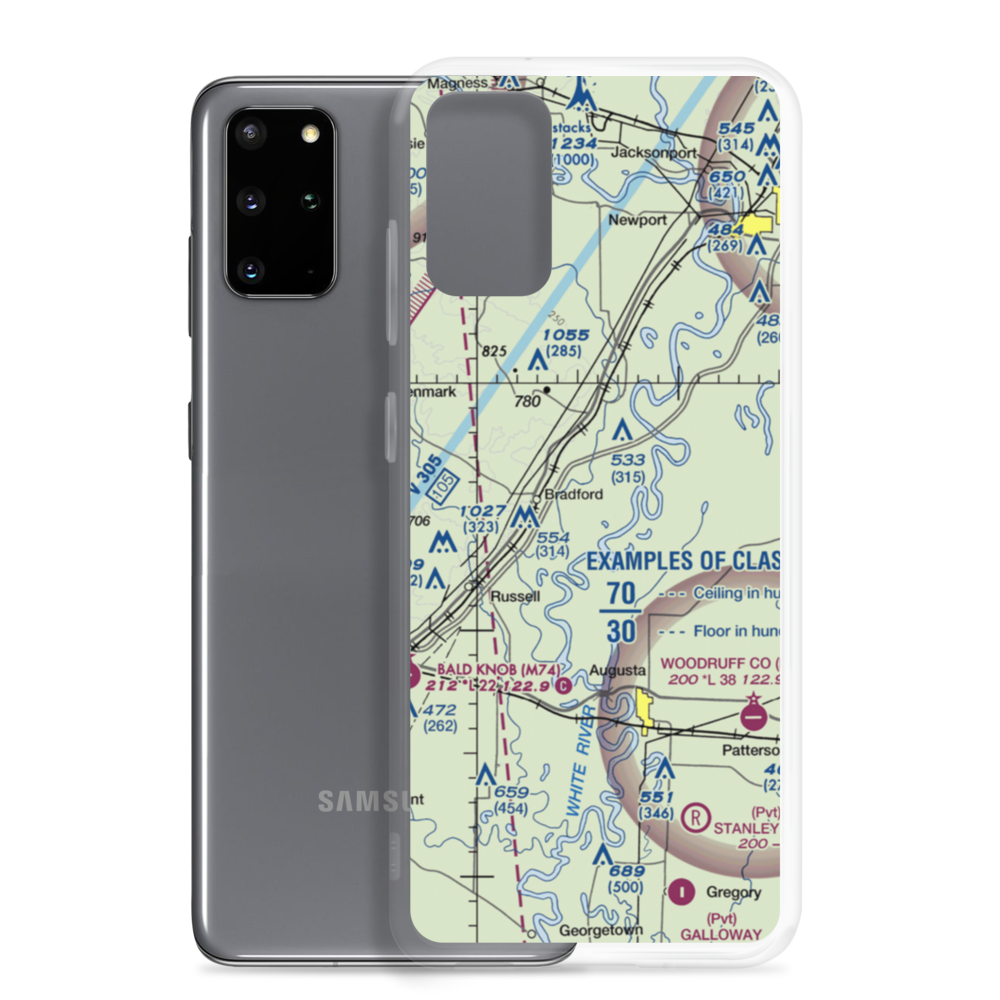 Goads field (GOAD) VFR Sectional Samsung Case Samsung Galaxy S20 Plus model shown
