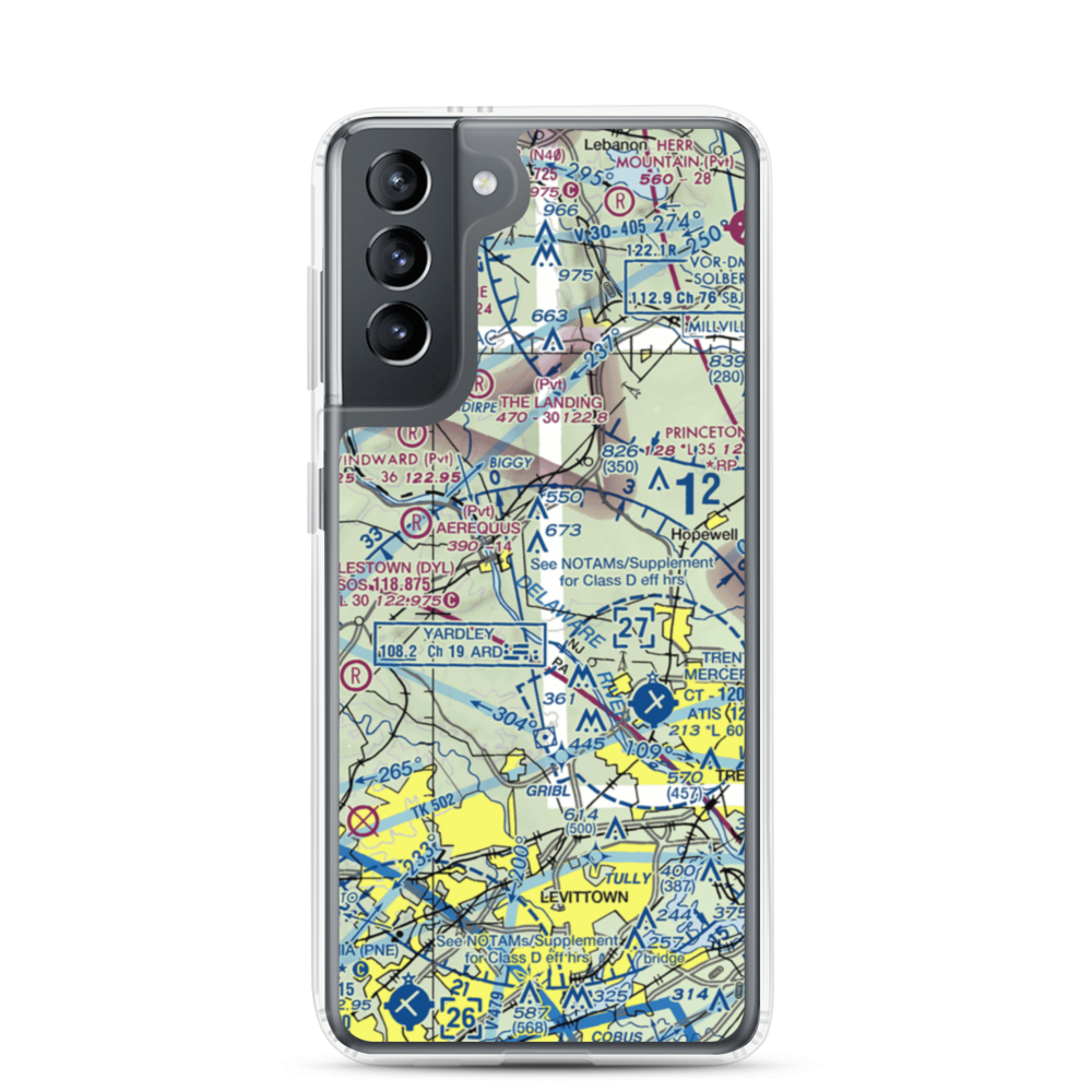 Goat Hill Airport (NJ79) VFR Sectional Samsung Case Samsung Galaxy S21 model shown