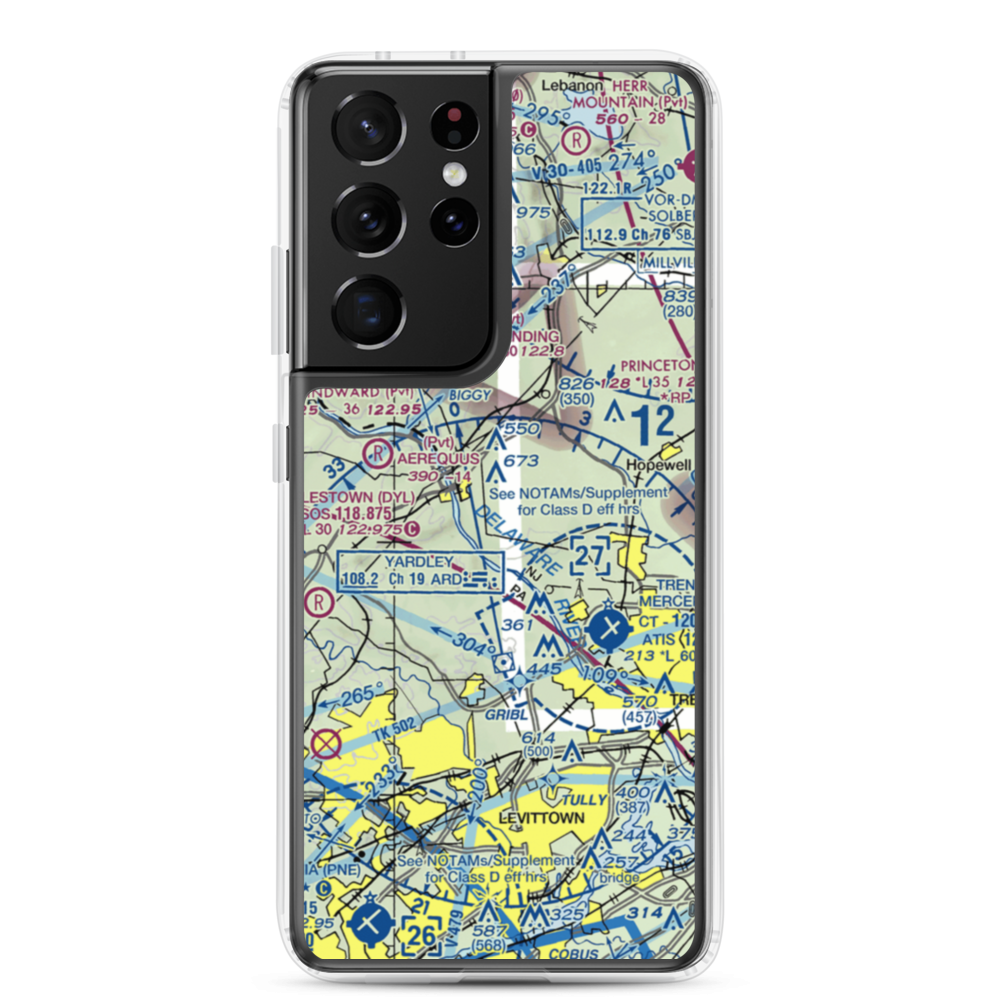 Goat Hill Airport (NJ79) VFR Sectional Samsung Case Samsung Galaxy S21 Ultra model shown