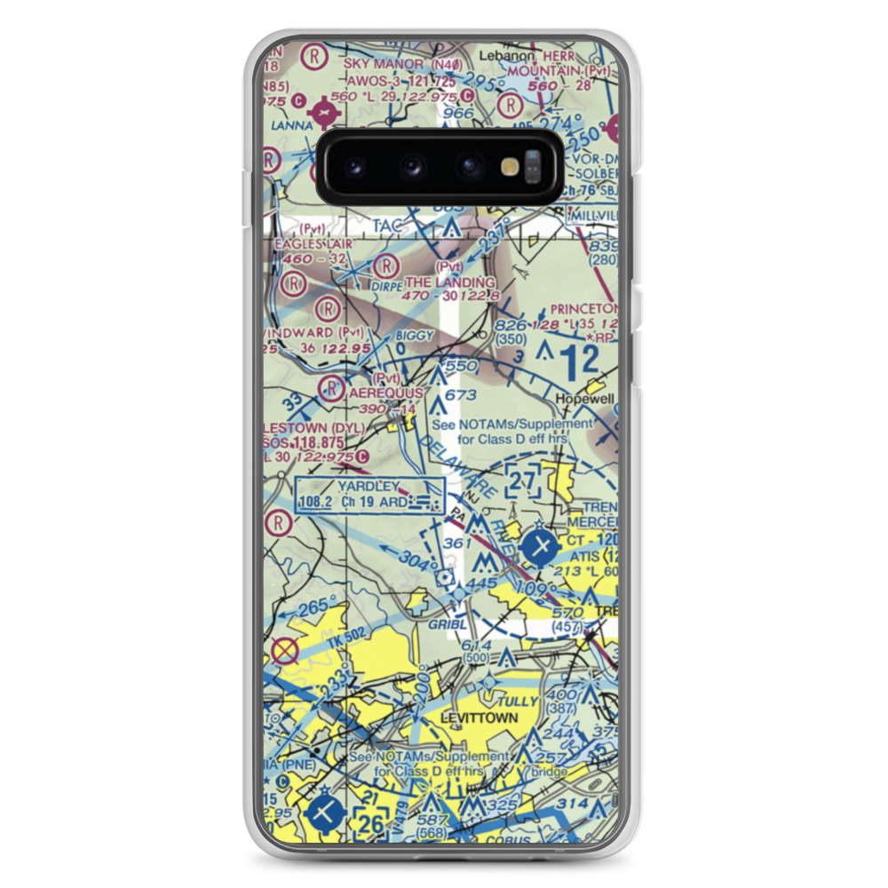 Goat Hill Airport (NJ79) VFR Sectional Samsung Case Samsung Galaxy S10+ model shown
