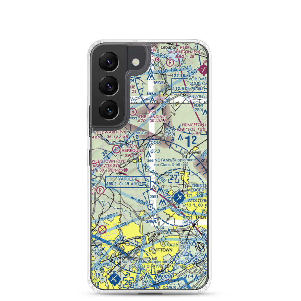Goat Hill Airport (NJ79) VFR Sectional Samsung Case Samsung Galaxy S22 model shown