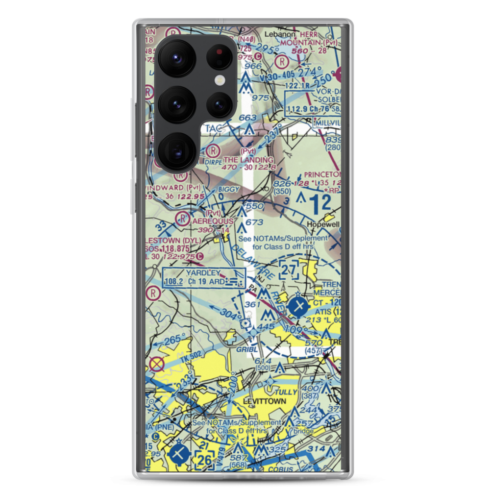 Goat Hill Airport (NJ79) VFR Sectional Samsung Case Samsung Galaxy S22 Ultra model shown