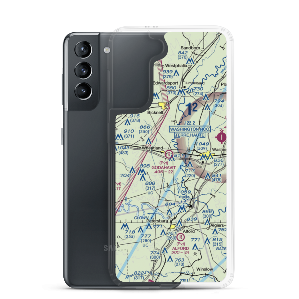 Godahavit Airport (6II8) VFR Sectional Samsung Case Samsung Galaxy S21 model shown