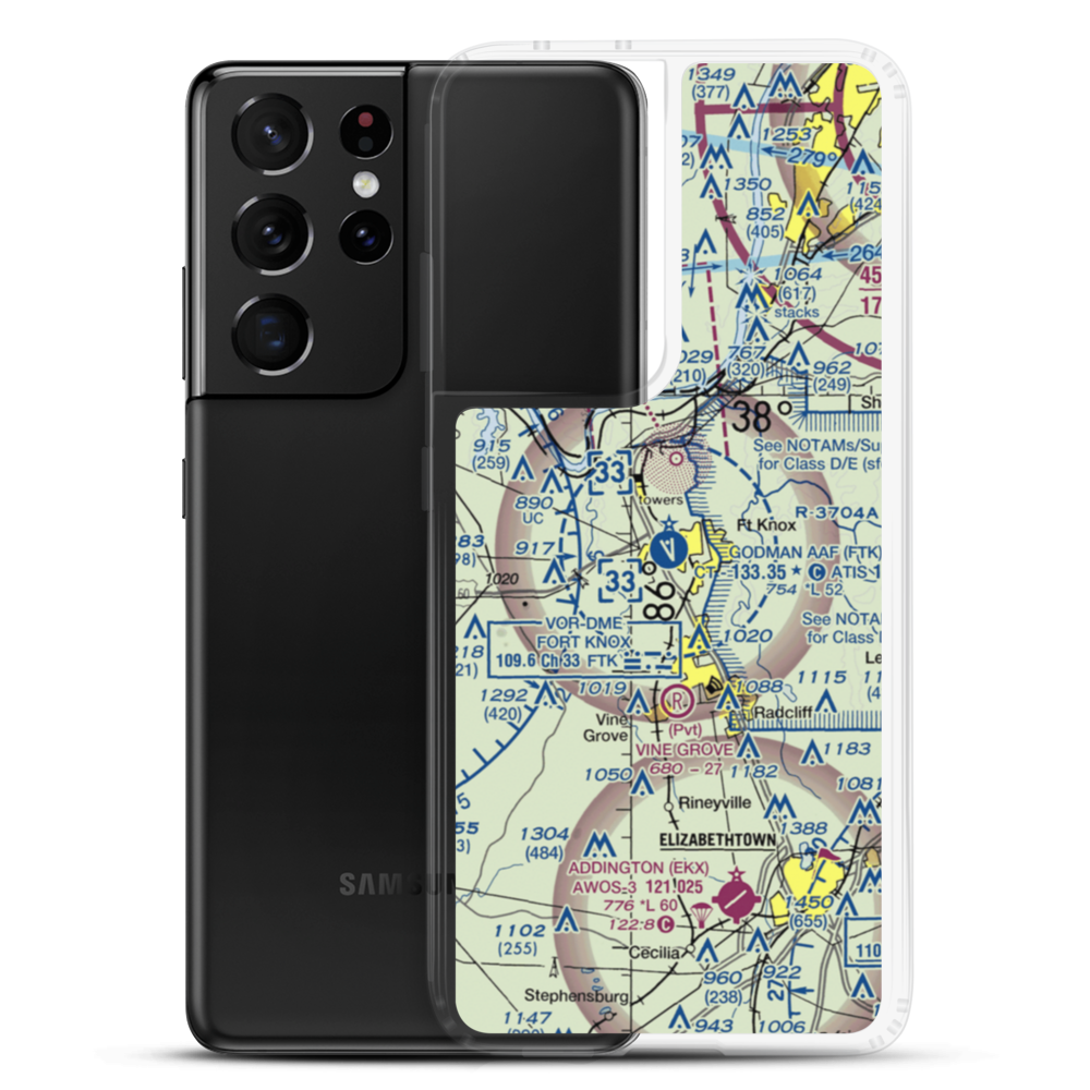 Godman Army Air Field (FTK) VFR Sectional Samsung Case Samsung Galaxy S21 Ultra model shown